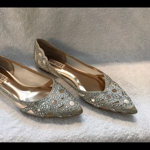 Badgley Mischka Crystal Flats 7.5